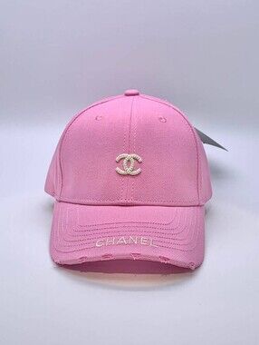 NWT‼️ 💖 CHANEL💖 Pink Baseball Cap Hat with White Logos